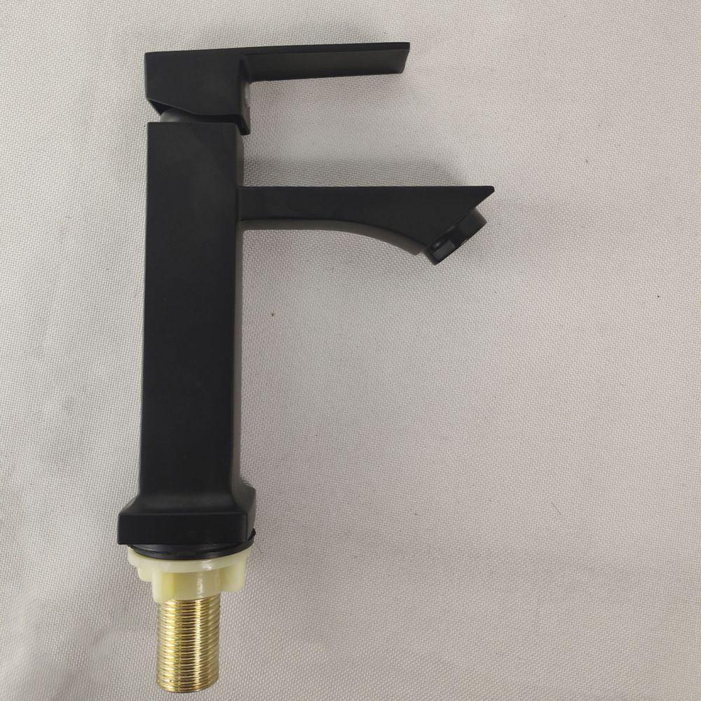 Torneira Banheiro Monocomando Preta Luxo Bancada Moderna Varanda Lavanderia Lavabo Hotel Restaurante Casa - 8