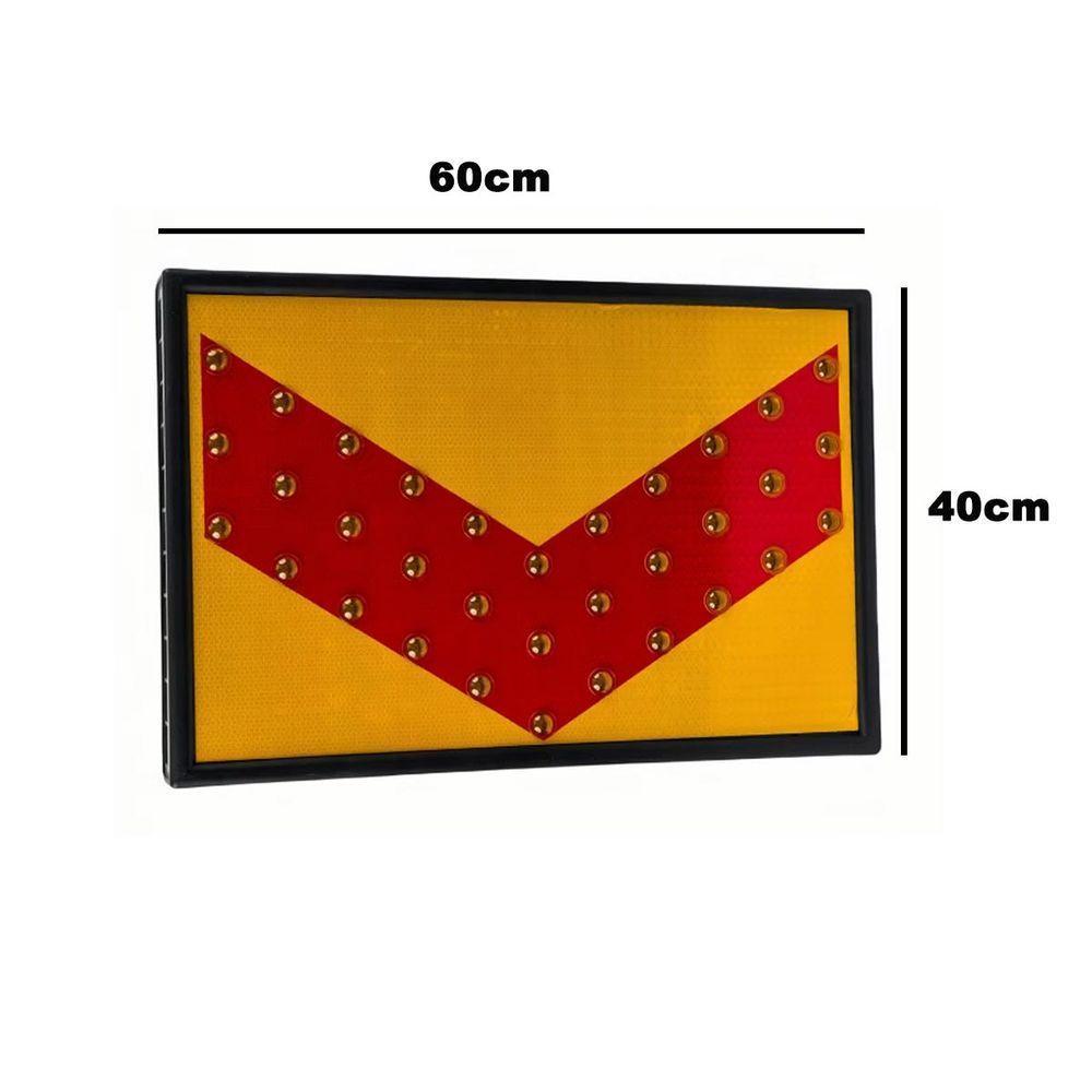 Sinalizador Solar Seta Obra Barra Poste Led Emergencia Transito Engarrafamento Avenida Rodovia Rua Segurança - 9