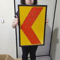 Sinalizador Solar Seta Obra Barra Poste Led Emergencia Transito Engarrafamento Avenida Rodovia Rua Segurança - 5