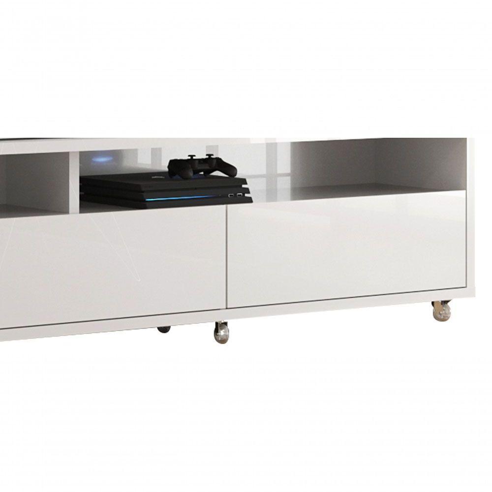 Rack Bancada Para Tv Aspen 2.2 Branco - Moveisaqui - 4