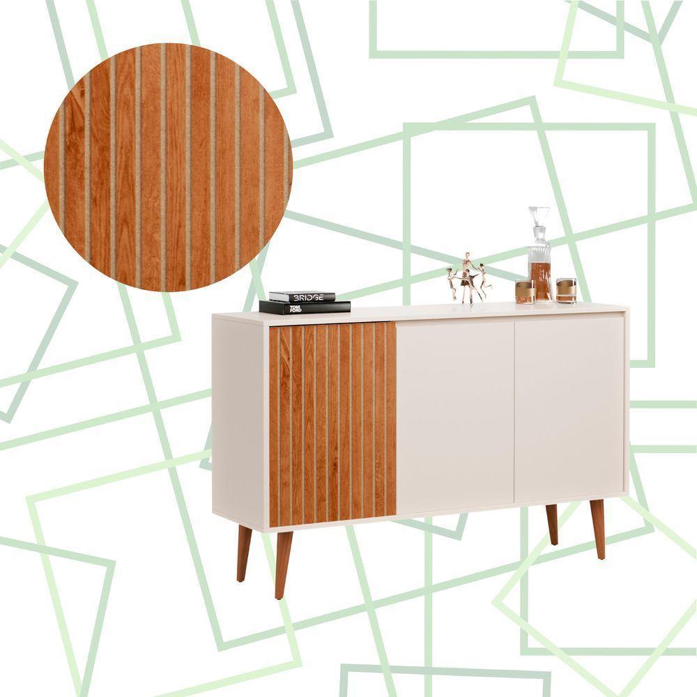 Buffet Aparador Sala De Estar E Jantar Star Off White - Moveisaqui - 4