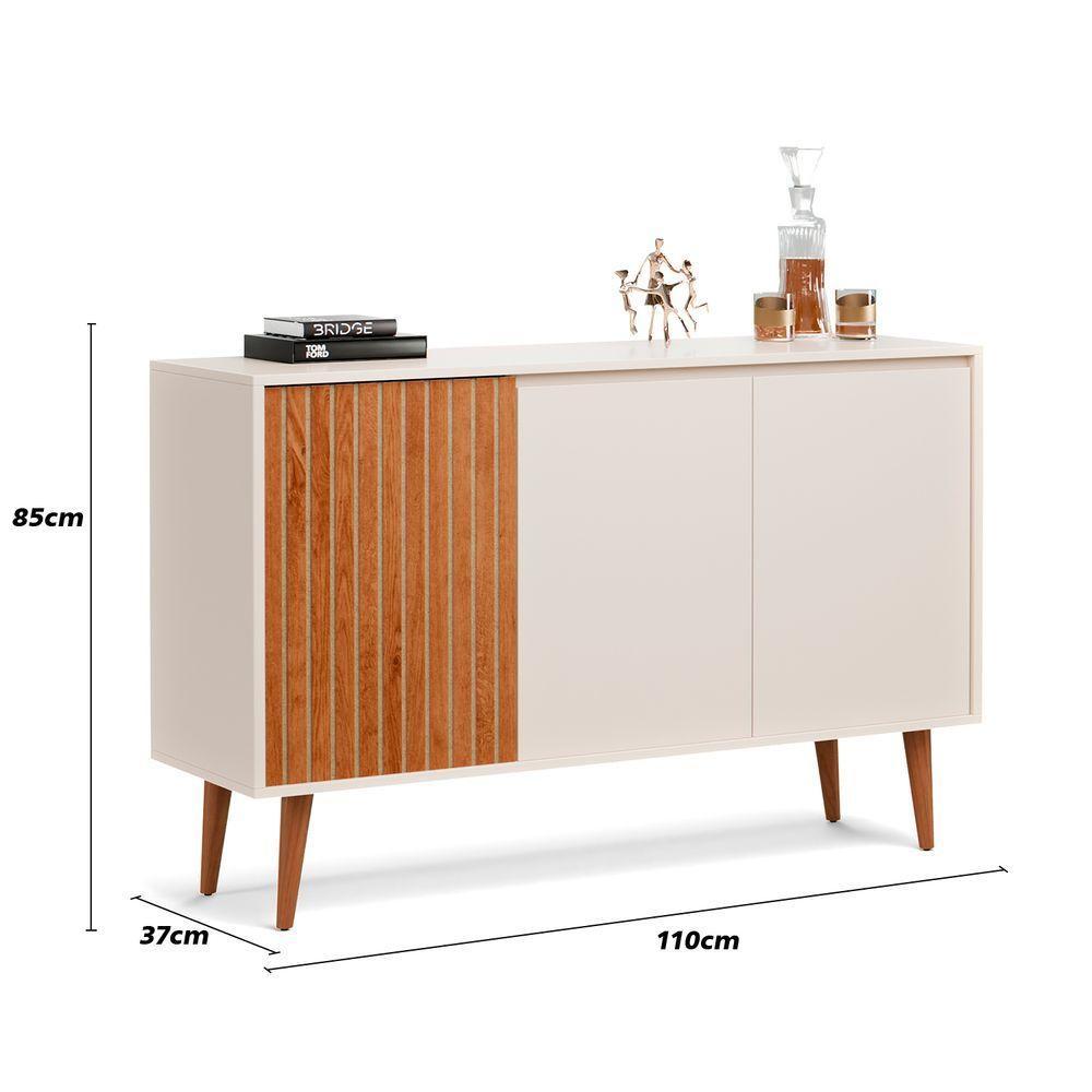 Buffet Aparador Sala De Estar E Jantar Star Off White - Moveisaqui - 6