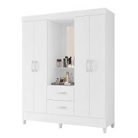 Guarda Roupa Mobi Capelinha Biflex Branco Fosco Liso-rosa Matte - Albatroz Móveis - 1