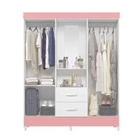 Guarda Roupa Mobi Capelinha Biflex Branco Fosco Liso-rosa Matte - Albatroz Móveis - 6