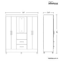 Guarda Roupa Mobi Capelinha Biflex Branco Fosco Liso-rosa Matte - Albatroz Móveis - 7