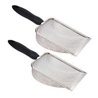 Pa Higienica Cata Fezes Coco Kit 2 Uni Gato Cachorro Animais Estimaçao Aço Inox Limpeza Caixa De Areia Higienizaçao - 1