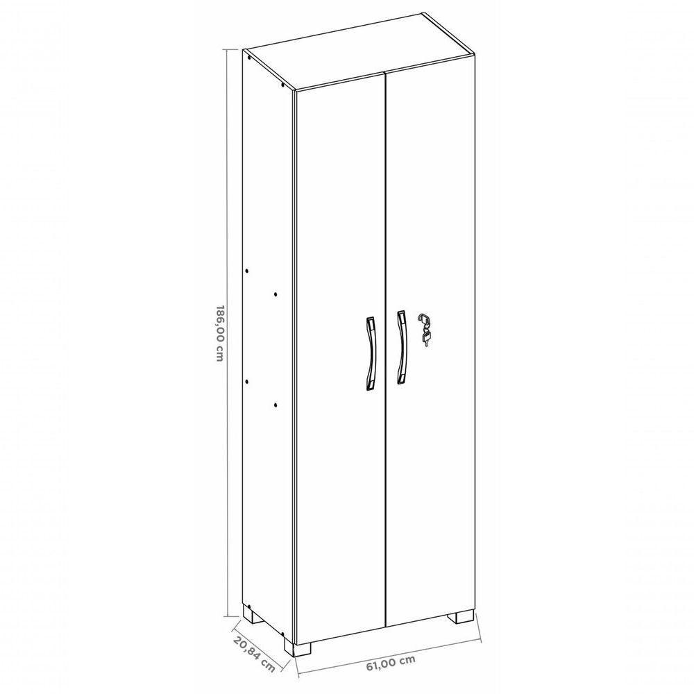 Armário Multiuso Platte Branco - Moveisaqui - 6