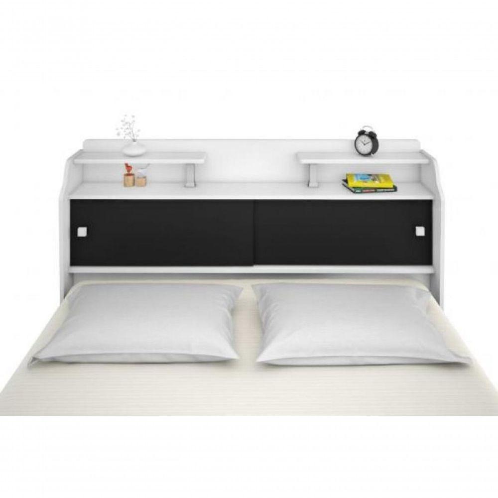 Cabeceira Box Casal Queen Elisa Branco Ou Branco/preto - 1