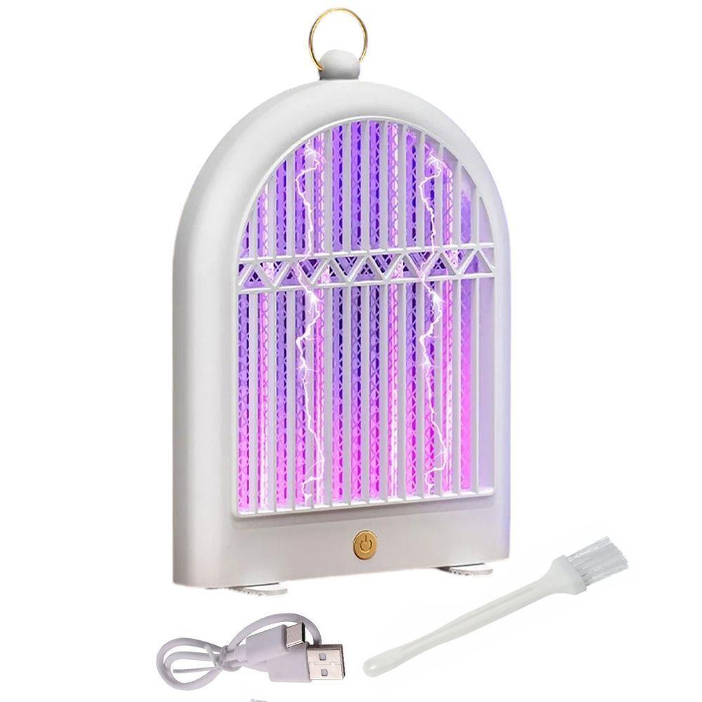 Luminaria Repelente Luz Ultravioleta Pega Mata Inseto Mosquito Mosca Pernilongo Usb Portatil Gancho Pendurar - 1
