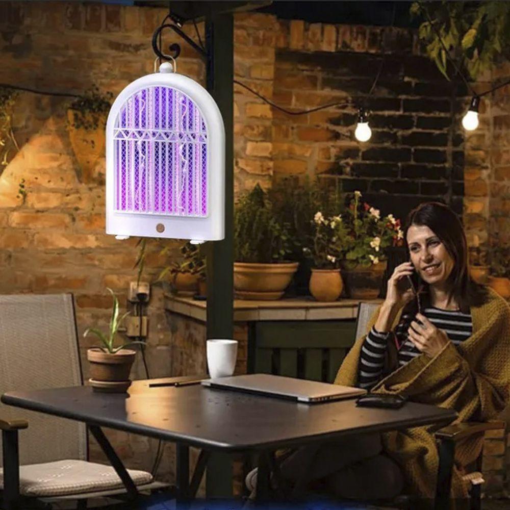 Luminaria Repelente Luz Ultravioleta Pega Mata Inseto Mosquito Mosca Pernilongo Usb Portatil Gancho Pendurar - 7