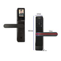 Fechadura Digital Eletronica Porta Senha Wifi App Celular Biometria Facial Chave Bateria Casa Residencia Acesso Restrito - 5