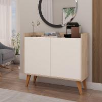 Aparador Buffet Fly 2 Portas Carvalho Com Off White - Móveisaqui - 2