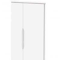 Guarda-roupa Retrô 2 Portas Théo New Branco Fosco Com Madeira - Reller