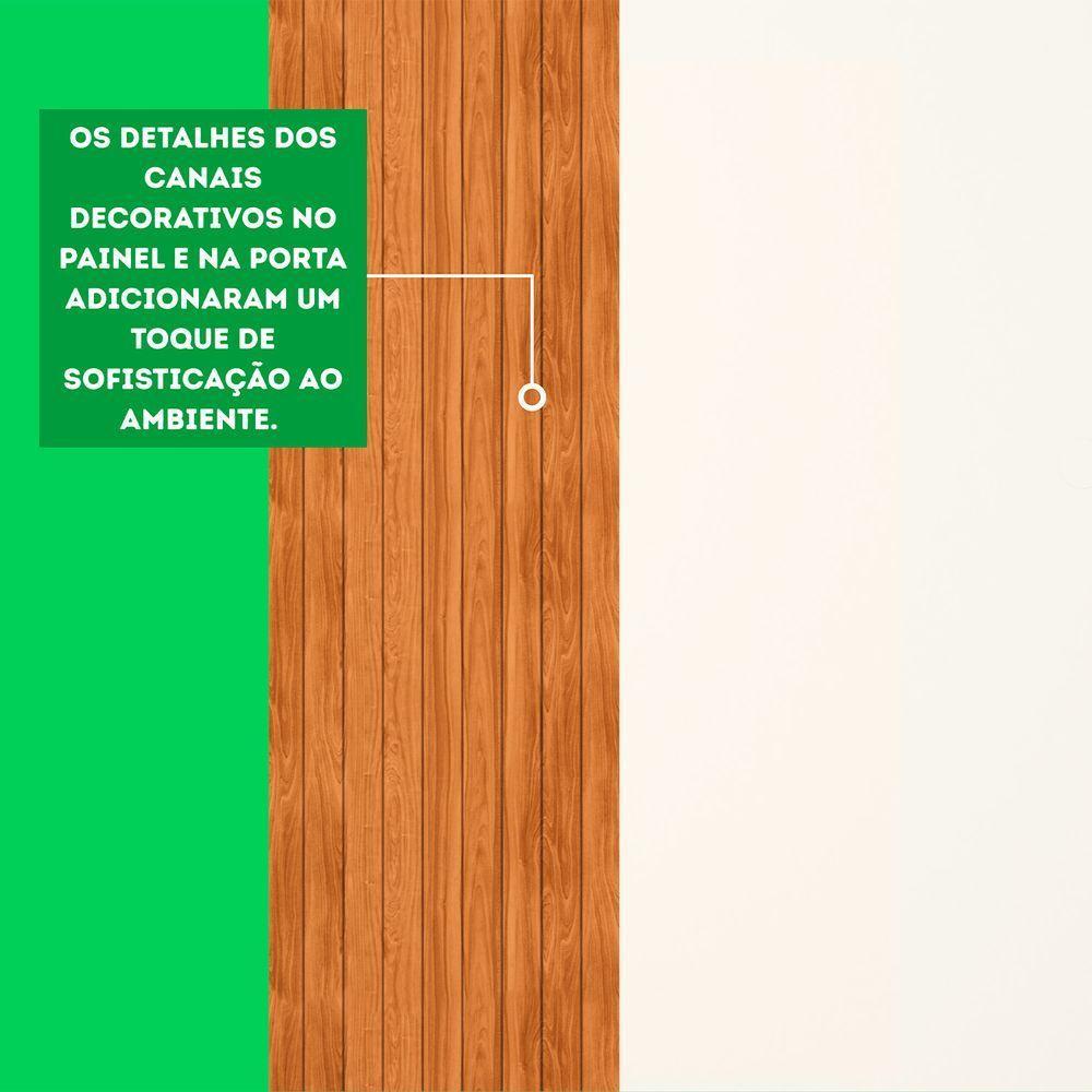 Home Rack Painel 1.2 Wood Sala Para Tv De 42 Polegadas Cinamomo Mel Com Off White - 3