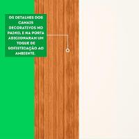 Home Rack Painel 1.2 Wood Sala Para Tv De 42 Polegadas Cinamomo Mel Com Off White - 3