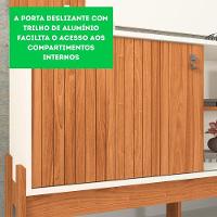 Home Rack Painel 1.2 Wood Sala Para Tv De 42 Polegadas Cinamomo Mel Com Off White - 5