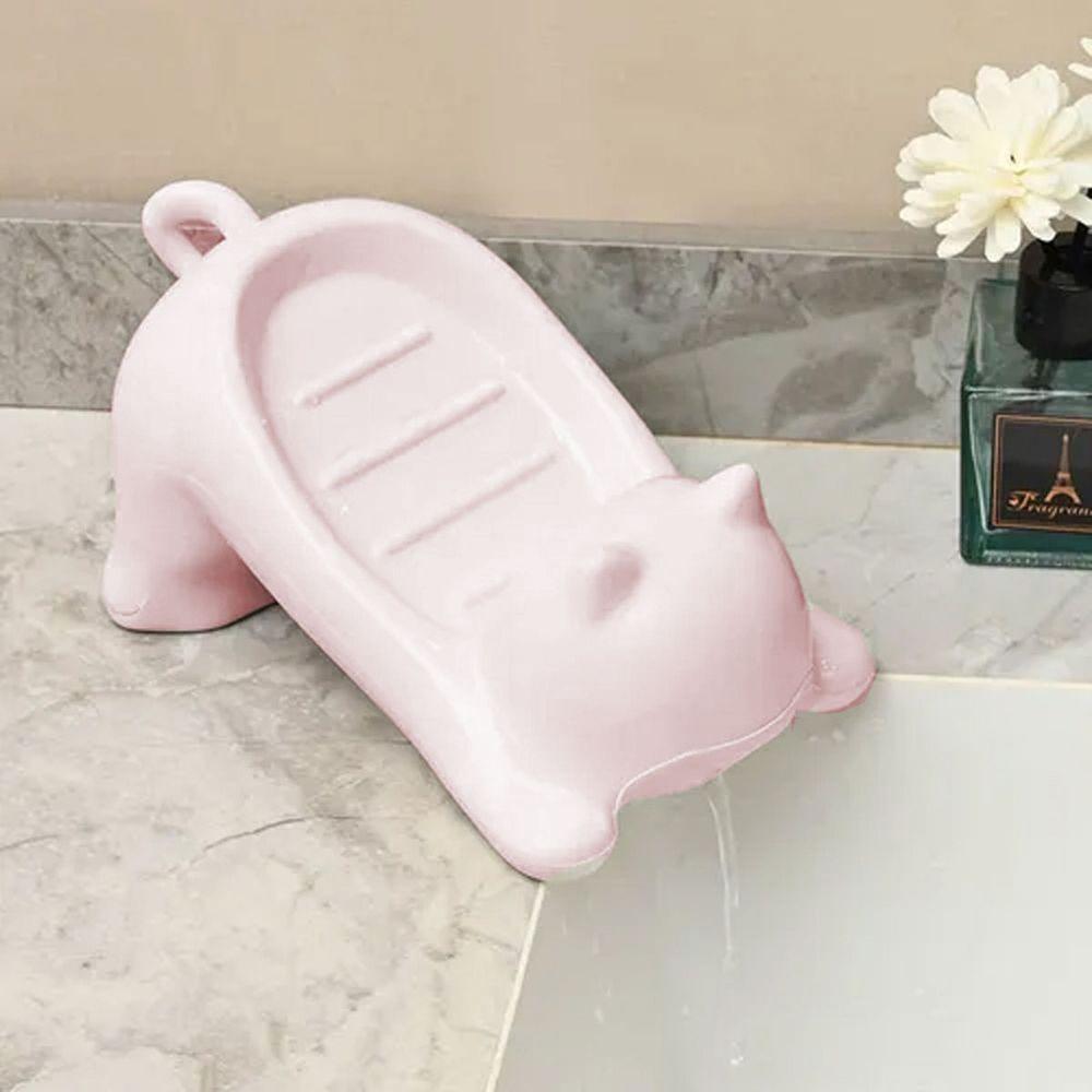 Saboneteira Porta Sabonete Gatinho Gato Lavabo Banheiro Pia Bancada Mesa Box Enfeite Divertido Decoraçao - 2