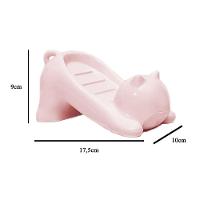 Saboneteira Porta Sabonete Gatinho Gato Lavabo Banheiro Pia Bancada Mesa Box Enfeite Divertido Decoraçao - 5