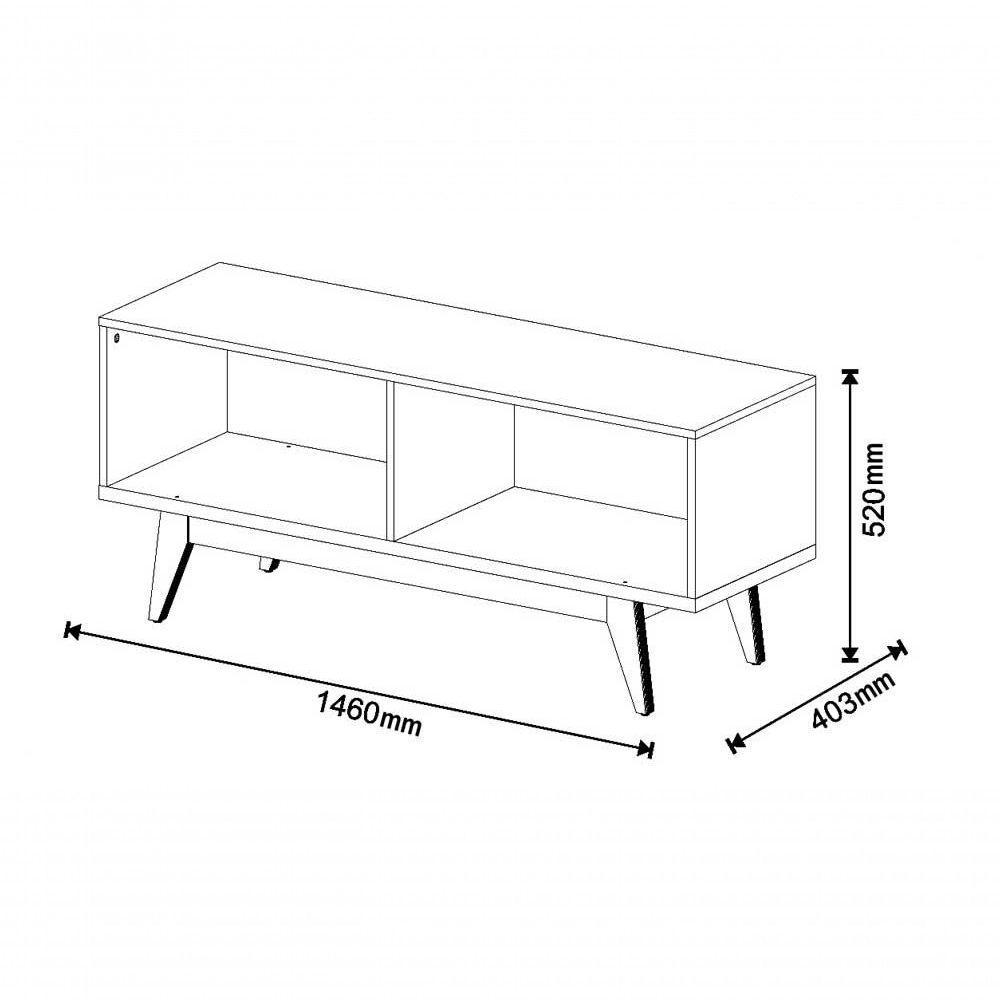 Rack Classic 2g 1.4 Off White Com Nature - Imcal Móveis - 4