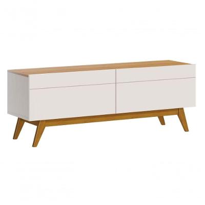 Rack Classic 2g 1.4 Off White Com Nature - Imcal Móveis