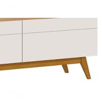 Rack Classic 2g 1.4 Off White Com Nature - Imcal Móveis - 3