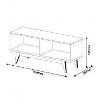 Rack Classic 2g 1.4 Off White Com Nature - Imcal Móveis - 4