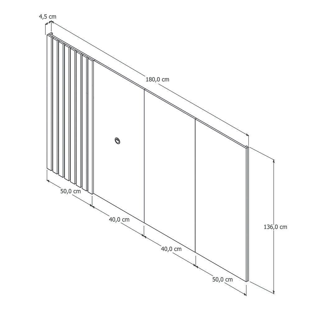 Painel Boto 1.8 Off White Com Nature - Moveis Jb - 4