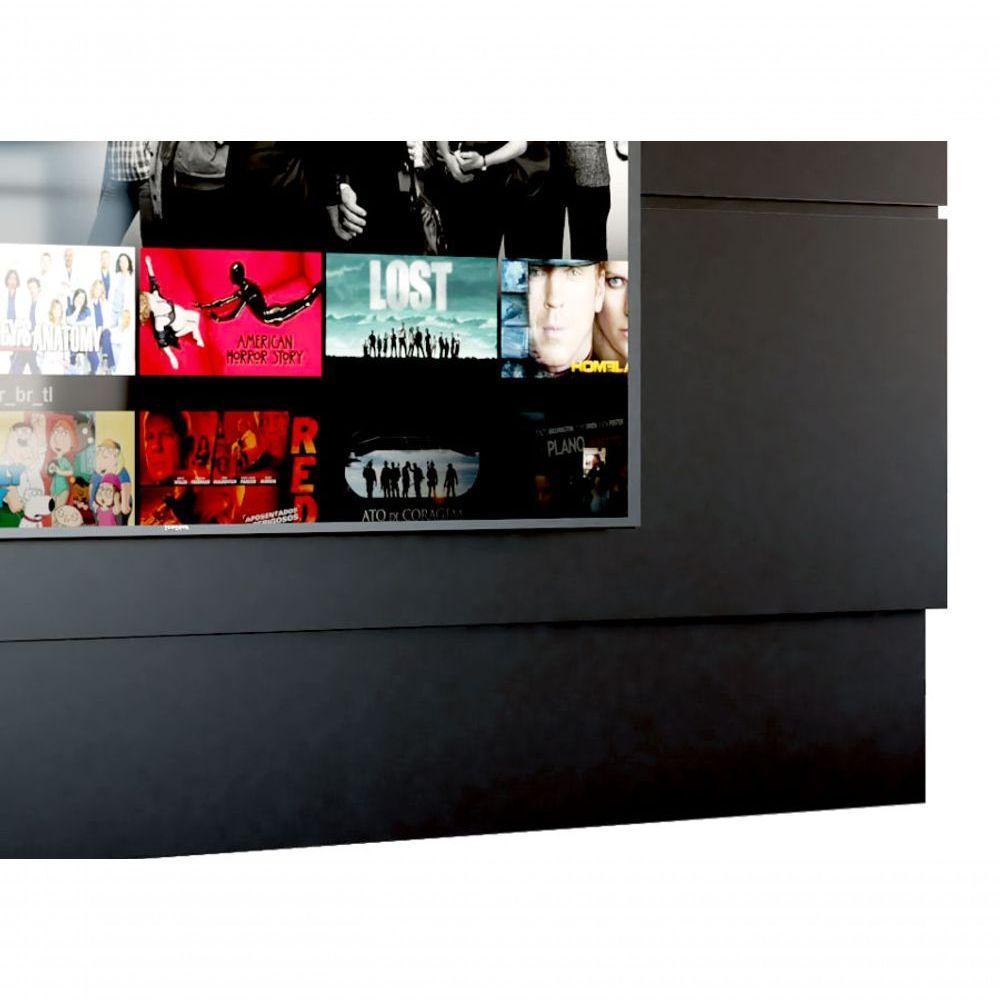 Painel Para Tv Wall-limit 1.8 Preto - Moveisaqui - 4