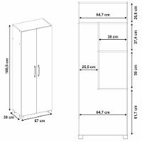 Armário Multiuso Para Lavanderia Vitium Branco - Moveisaqui - 6
