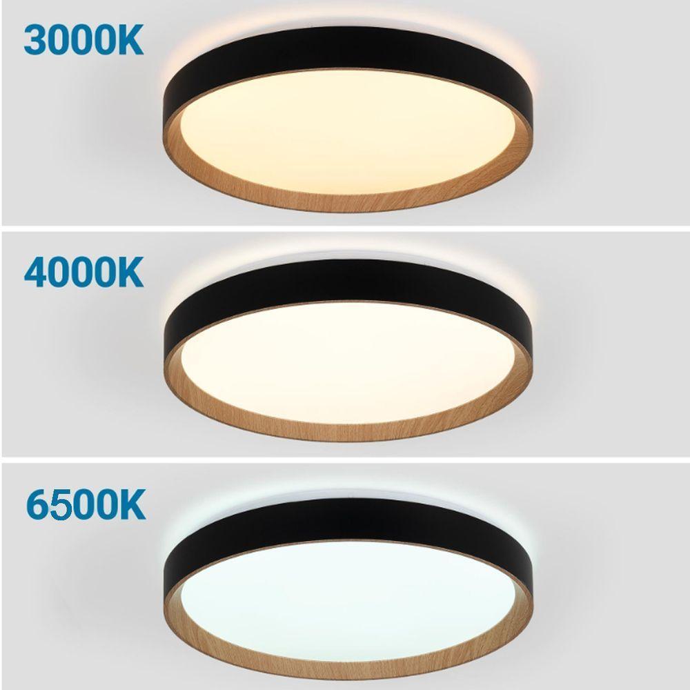 Luminaria Plafon 3 Tons Led Iluminaçao Comercial Residencial Controle Remoto Quarto Sala Ambiente Moderno - 5