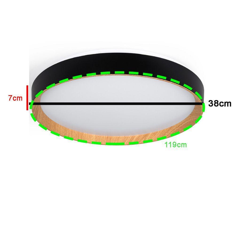 Luminaria Plafon 3 Tons Led Iluminaçao Comercial Residencial Controle Remoto Quarto Sala Ambiente Moderno - 7