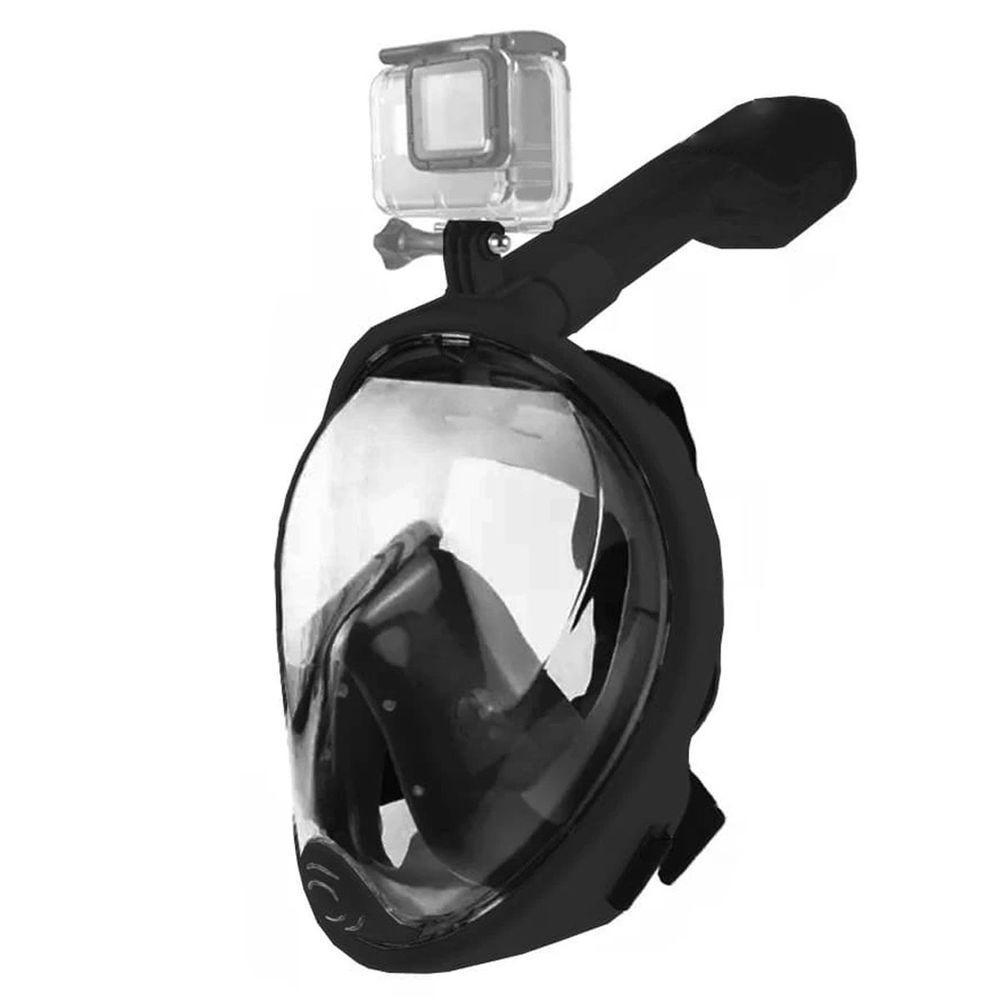 Mascara De Margulho Full Face Snorkel Anti Embaçamento Diversao Nataçao Praia Piscina Suporte Camera Lazer Seguro - 5