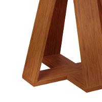 Mesa De Jantar Kiara Tampo Chanfrado Curvo Freijó Com Quartzo - 5