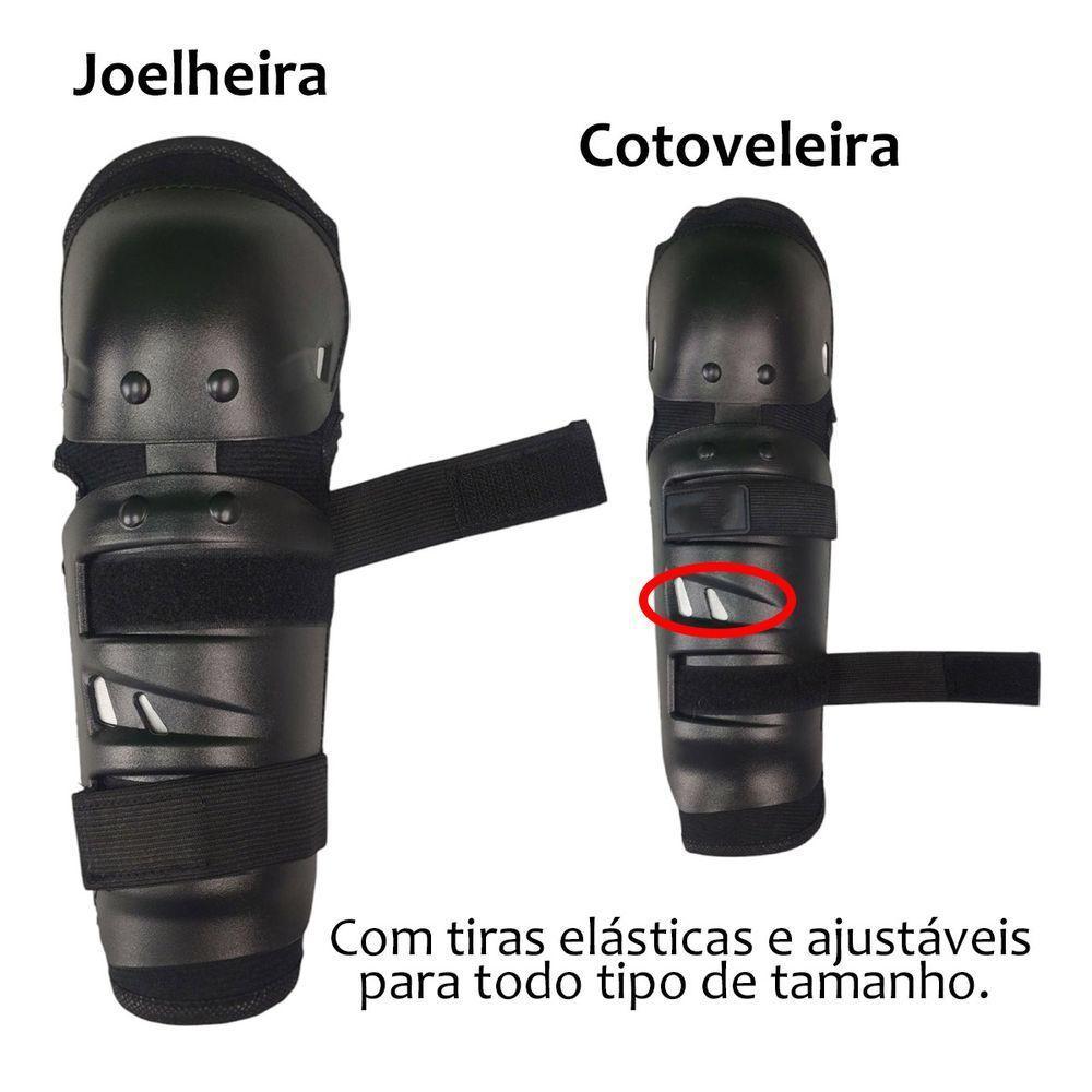 Joelheira Cotoveleira Moto Motocross Bike Trilha Motocicleta Esporte Equipamento De Proteçao Joelho Cotovelo Segurança - 2