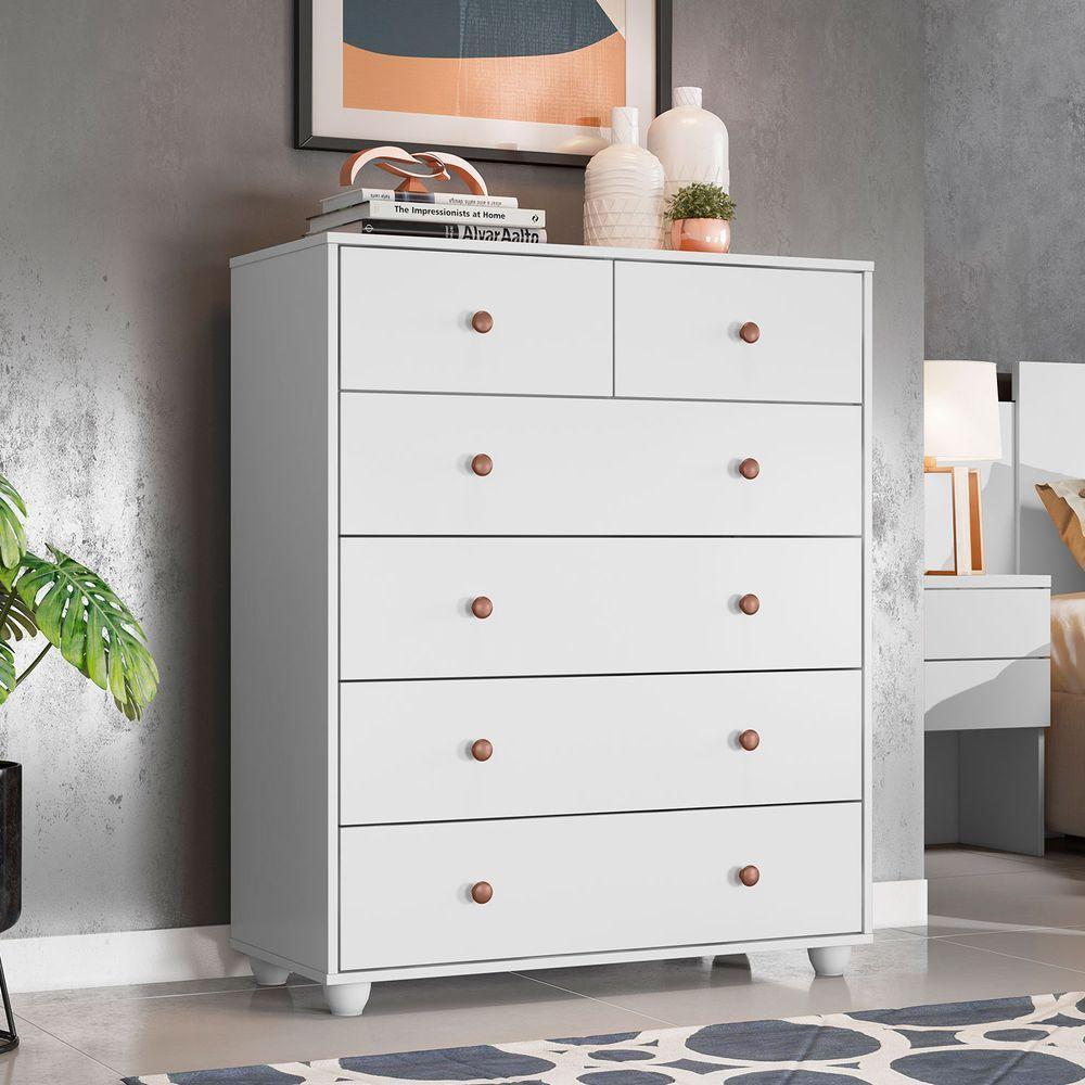 Cômoda Vittoria Branco Fosco Liso - Albatroz Móveis - 2