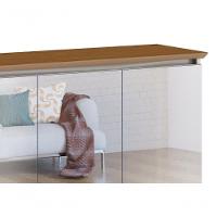 Buffet Classic 3 Portas Off White Com Freijó E Espelho - Imcal Móveis - 3