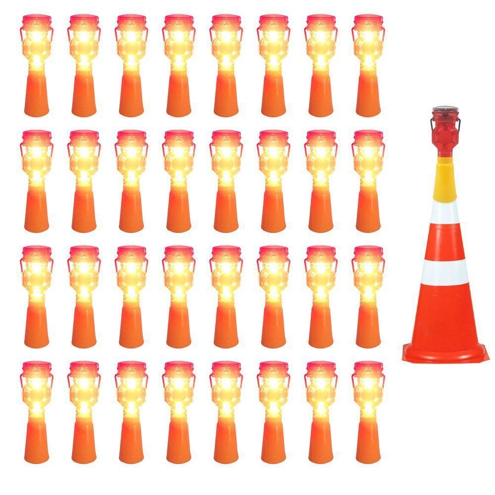 Sinalizador Solar Viario Kit 45 Uni Estrada Rodovia Pista Obra Chuva Segurança Chuva Obra Transito Sinalizaçao - 1