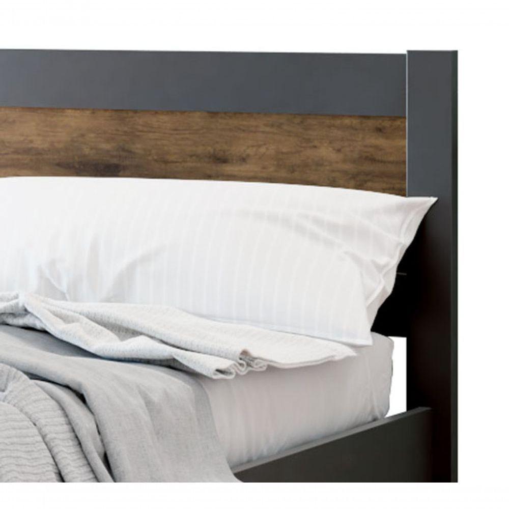 Cama Solteiro Prisma Preto Com Jequitibá - Jea Móveis - 3