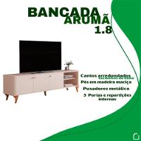Rack Aruma 1.8 Com 3 Portas E Cantos Arredondados Off White - 3