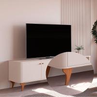 Rack Aruma 1.8 Com 3 Portas E Cantos Arredondados Off White