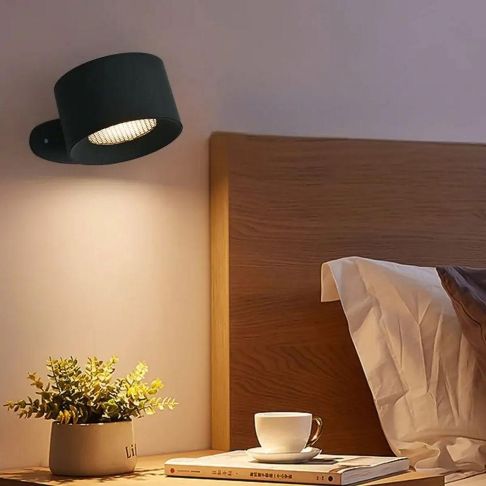 Luminaria Arandela 3 Tons Bateria Led Recarregavel Usb Controle Mesa Parede Iluminaçao Quarto Sala Trabalho Leitura - 9