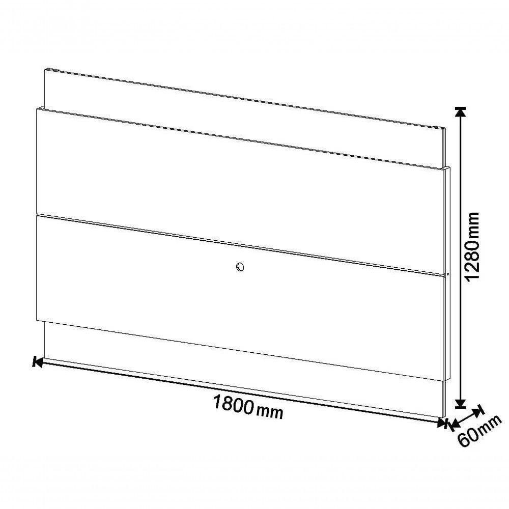 Painel Para Tv Classic 1.8 Branco Acetinado - Imcal Móveis - 5