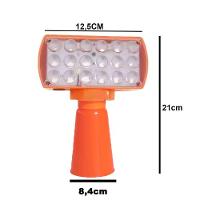 Sinalizador Solar Viario Duas Cores Cone Alerta Obra Rodovia Emergencia Estrada Transito Fiscalizaçao - 5