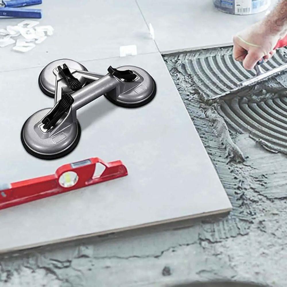 Ventosa Sucçao Tripla Carga 150kg Espelho Vidro Marmore Porcelanato Ceramina Alavanca Profissional Transporte Seguro - 6