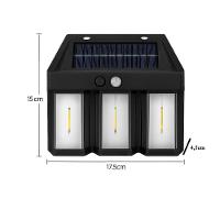 Luminaria Solar Led Filamento Arandela Sensor De Presença Movimento Ambiente Externo Jardem Quintal Garagem Iluminaçao - 5