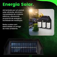 Luminaria Solar Led Filamento Arandela Sensor De Presença Movimento Ambiente Externo Jardem Quintal Garagem Iluminaçao - 9