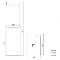 Lixeira Tramontina Luz Slim Em Inox Com Acabamento Acetinado Black Matte E Suporte Para Papel Higiênico 5,5 Litros - 4