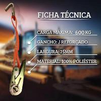 Catraca Movel Amarraçao Carga Kit 2 Uni Gancho Em J Reforçado Resistente Obra Mudança Peso Moto Caminhao