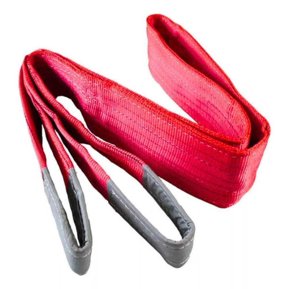 Cinta Elevaçao De Carga 5 Toneladas 8 Metros Reforçada Resistente Guincho Reboque Mudança Obra Construçao - 3