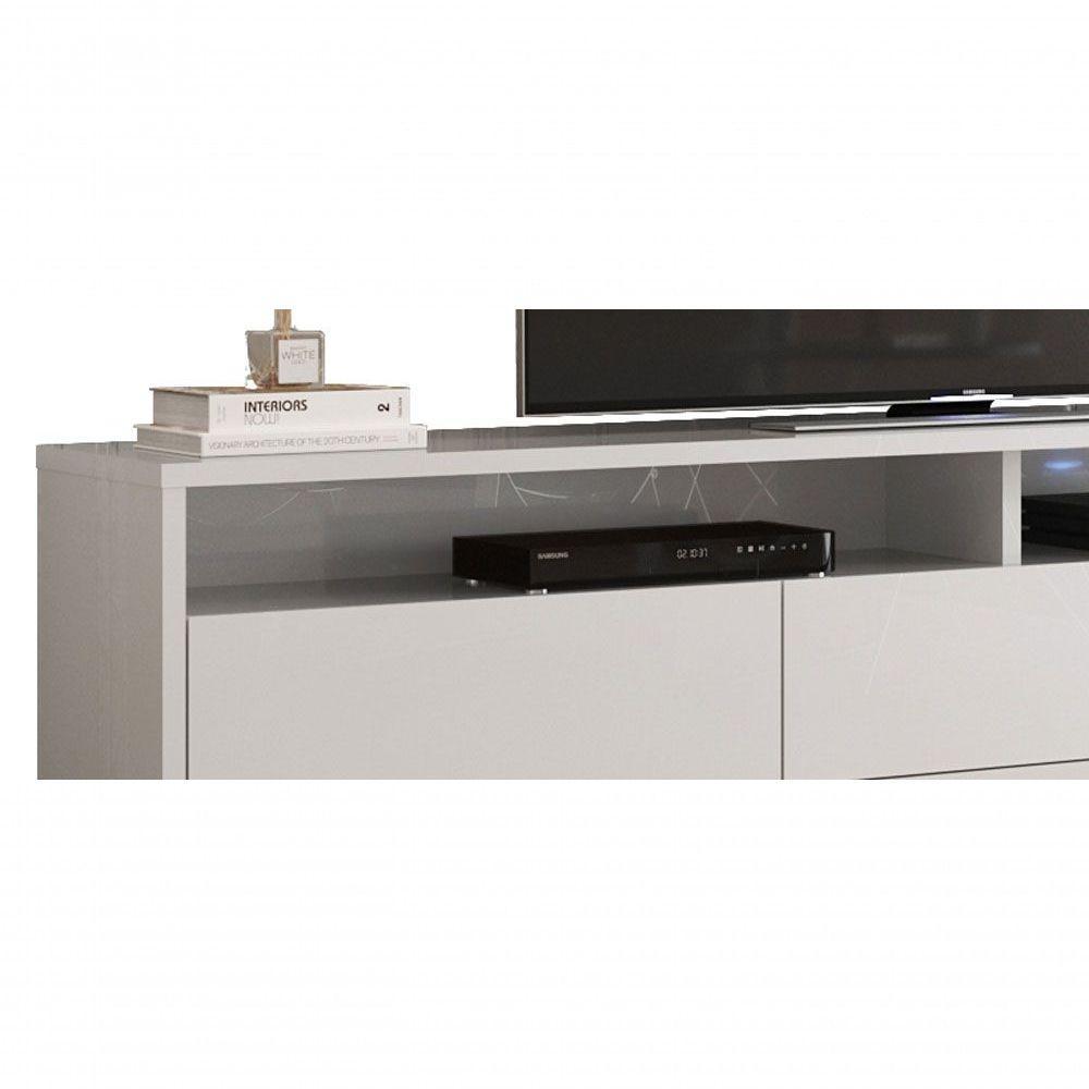 Rack Bancada Para Tv Aspen 1.8 Branco - Moveisaqui - 3